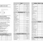 Verzehrprotokoll - Vollplan